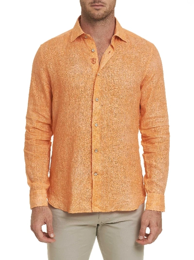 Shop Robert Graham R Collection Enzo Sport Shirt In Orange