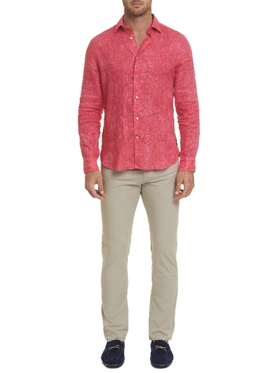 Shop Robert Graham R Collection Enzo Sport Shirt In Orange