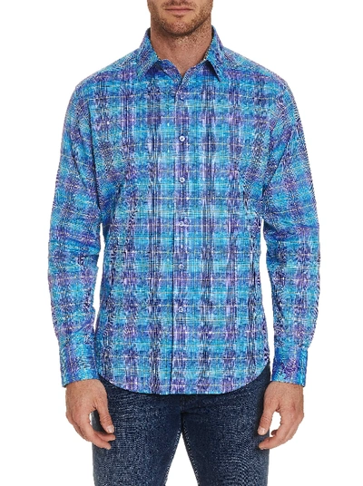 Shop Robert Graham Cirillo Sport Shirt In Teal