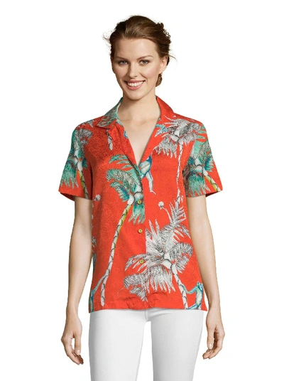 Shop Robert Graham Leila Monkey Botanical Printed Shirt In Multi