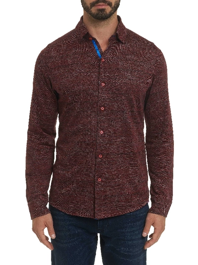 Shop Robert Graham Agoda Paisley Knit Shirt In Red