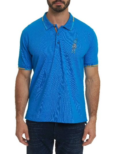 Shop Robert Graham Watch Me Polo In Blue