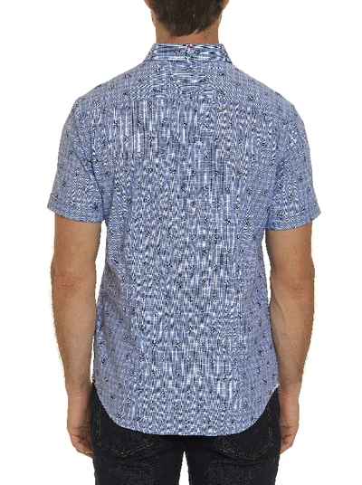 Shop Robert Graham Angelfish Short Sleeve Shirt In Blue