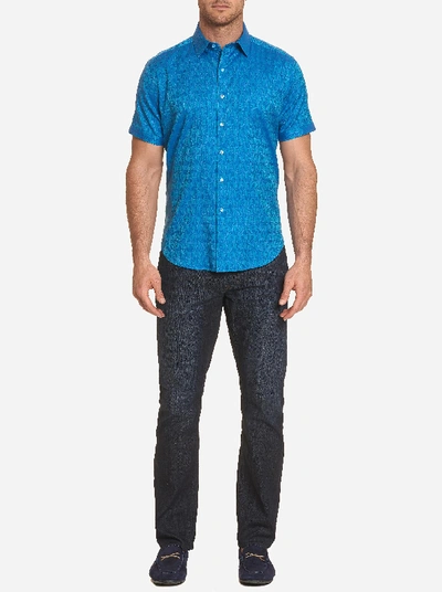 Shop Robert Graham Atlas Short Sleeve Shirt In Black