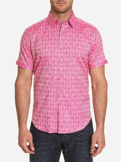 Shop Robert Graham Atlas Short Sleeve Shirt In Pink