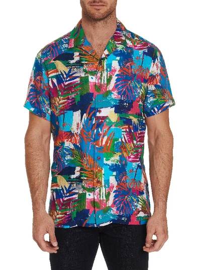 Shop Robert Graham Himalayas Short Sleeve Shirt In Multi