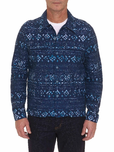 Shop Robert Graham Constantia Shirt Jacket In Blue