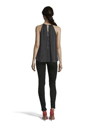 Shop Robert Graham Alina Solid Silk Tank In Black