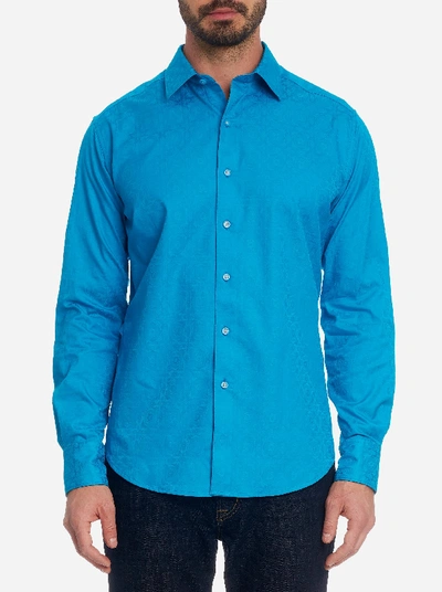 Shop Robert Graham Keaton Sport Shirt In Turquoise