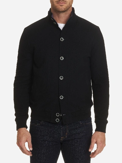 Shop Robert Graham Hickman Knit Jacket In Black