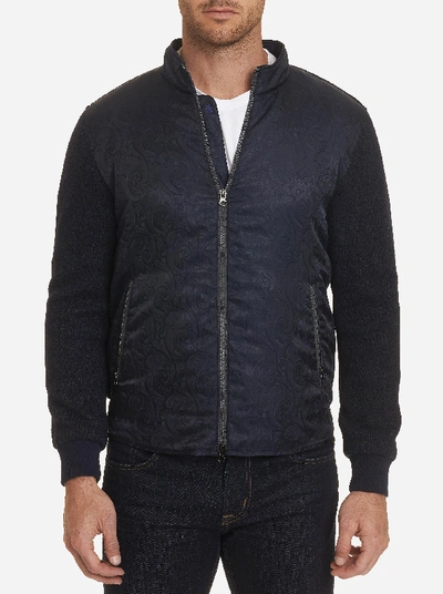 Shop Robert Graham Wuthering Knit Jacket In Navy