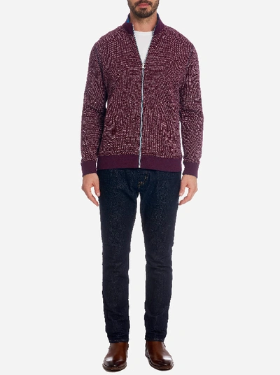 Shop Robert Graham Bronte Full Zip Knit In Charcoal