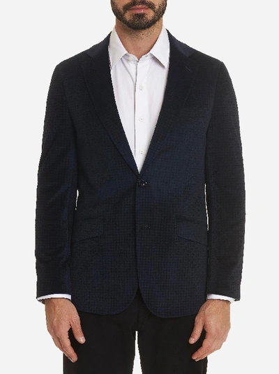 Shop Robert Graham Wilkes Velvet Sport Coat In Navy