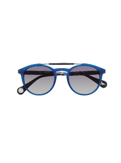 Shop Robert Graham Oliver Geo Aviator Sunglasses In Blue