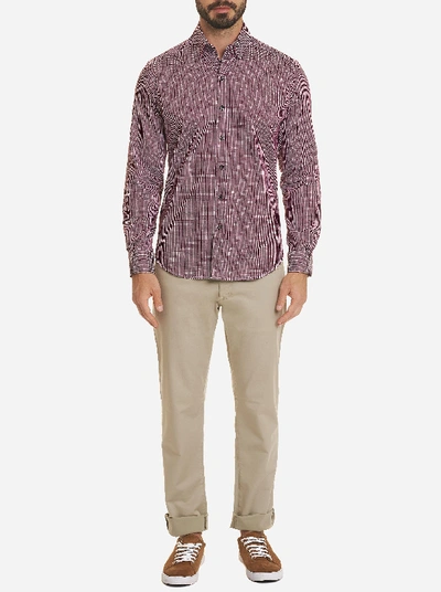 Shop Robert Graham Charlie Sport Shirt In Bordeaux