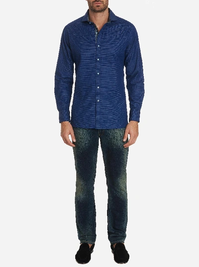 Shop Robert Graham Bergman Sport Shirt In Blue