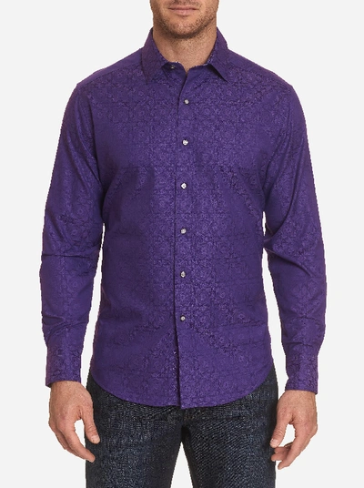 Shop Robert Graham Keaton Sport Shirt In Purple