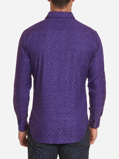 Shop Robert Graham Keaton Sport Shirt In Purple