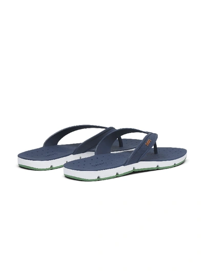 Shop Robert Graham Breeze Thong Sandal In Seaport Blue,alloy