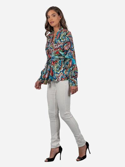 Shop Robert Graham Lacey Paisley Printed Silk Shirt In Multi