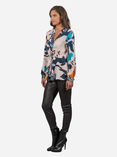 Shop Robert Graham Lacey In Paradise Printed Silk Blouse In Multi