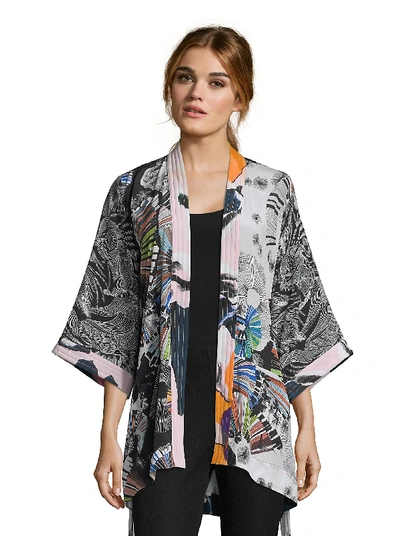 Shop Robert Graham Laura Moon Sonata Printed Silk Kimono In Multi