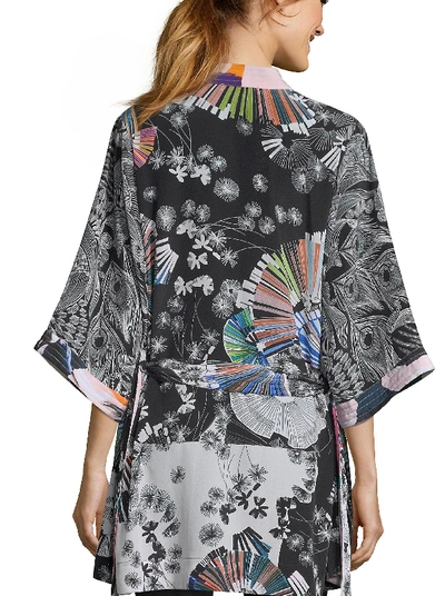 Shop Robert Graham Laura Moon Sonata Printed Silk Kimono In Multi