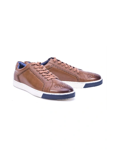 Shop Robert Graham Gettys Sneaker In Cognac