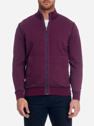 Shop Robert Graham Mulhare Full Zip Reversible Knit In Grey