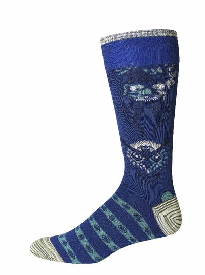 Shop Robert Graham Garland Socks In Blue