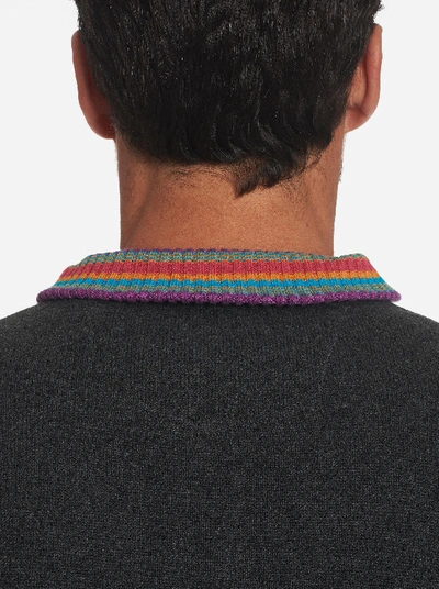 Shop Robert Graham Selleck 1/4 Zip Sweater In Purple