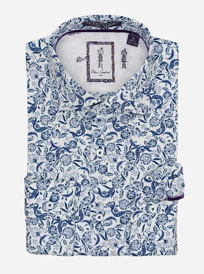 Shop Robert Graham Marleigh Dress Shirt In Blue