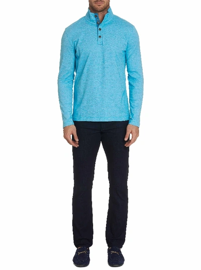 Shop Robert Graham Leonard Knit In Teal