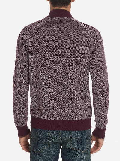 Shop Robert Graham Rhett 1/4 Zip Sweater In Burgundy