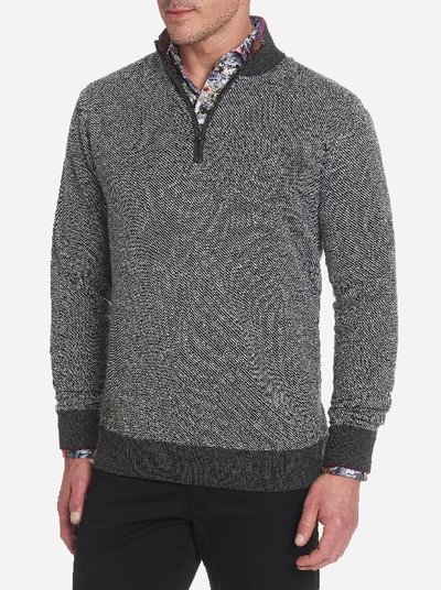Shop Robert Graham Rhett 1/4 Zip Sweater In Burgundy