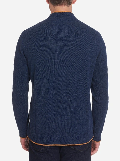 Shop Robert Graham Selleck 1/4 Zip Sweater In Dark Charcoal