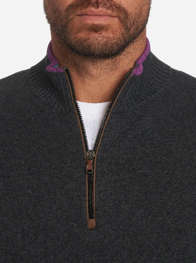 Shop Robert Graham Selleck 1/4 Zip Sweater In Navy