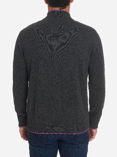 Shop Robert Graham Selleck 1/4 Zip Sweater In Navy