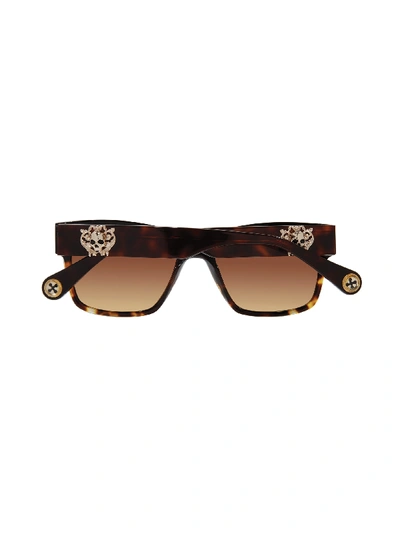 Shop Robert Graham Valentino Square Sunglasses In Black