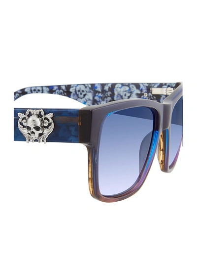 Shop Robert Graham Valentino Square Sunglasses In Black