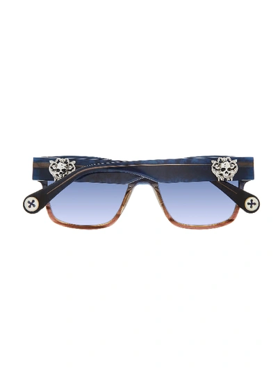 Shop Robert Graham Valentino Square Sunglasses In Black