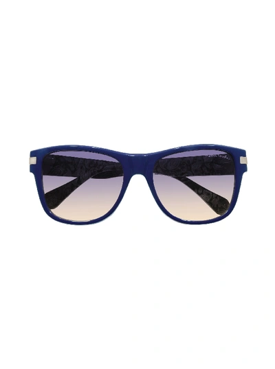 Shop Robert Graham Brando Square Sunglasses In Navy