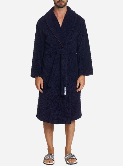 Shop Robert Graham Skull Robe In Navy