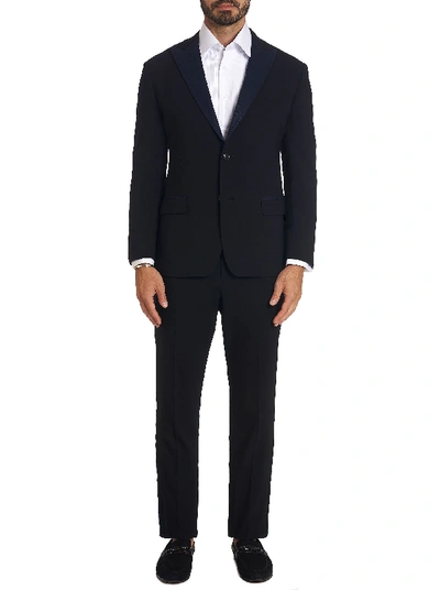 Shop Robert Graham Solid Suit Tuxedo In Black