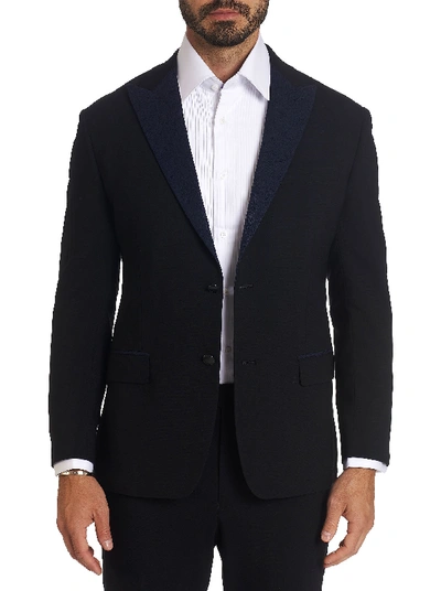 Shop Robert Graham Solid Suit Tuxedo In Black