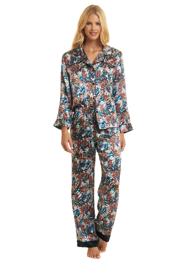 Shop Robert Graham Loran Silk Lounge Pant In Multi