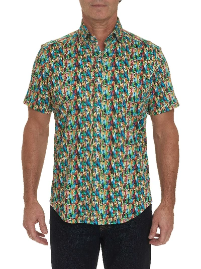 Shop Robert Graham Bottle Service Short Sleeve Shirt In Multi