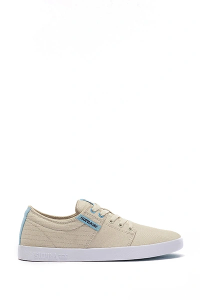 Shop Supra Stacks Ii Canvas Sneaker In Bone Stitch-white