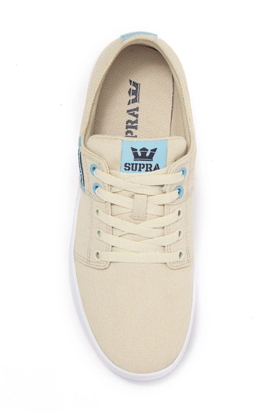Shop Supra Stacks Ii Canvas Sneaker In Bone Stitch-white