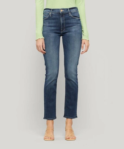 Shop Mother The Mid-rise Dazzler Straight-leg Jeans In On The Edge